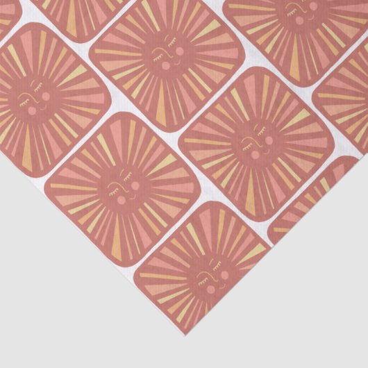 Ggloeiende zondebok en roze zonnestraaltje tissuepapier (Detail)