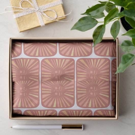 Ggloeiende zondebok en roze zonnestraaltje tissuepapier (Geschenk)