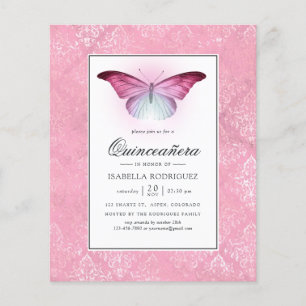 Ggloeiroze Butterfly Quinceañera Flyer