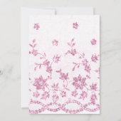 Ggloeiroze Butterfly Quinceañera Kaart (Achterkant)