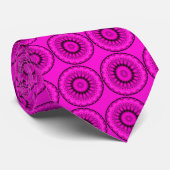 Ggloeiroze fractal Kaleidoscoop Stropdas (Opgerold)