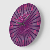 Ggloeiroze gitaar Diva Den Neon gepersonaliseerd Grote Klok (Hoek)