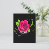 Ggloeiroze Rose Briefkaart (Staand voorkant)