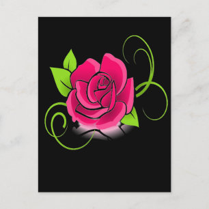 Ggloeiroze Rose Briefkaart