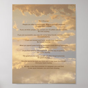 Ggloing Sky doet het in ieder geval Poster