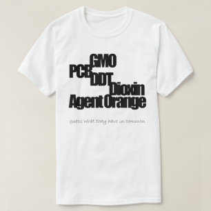 GGO, PCB, DDT, dioxine, Sinaasappel van het agens  T-shirt