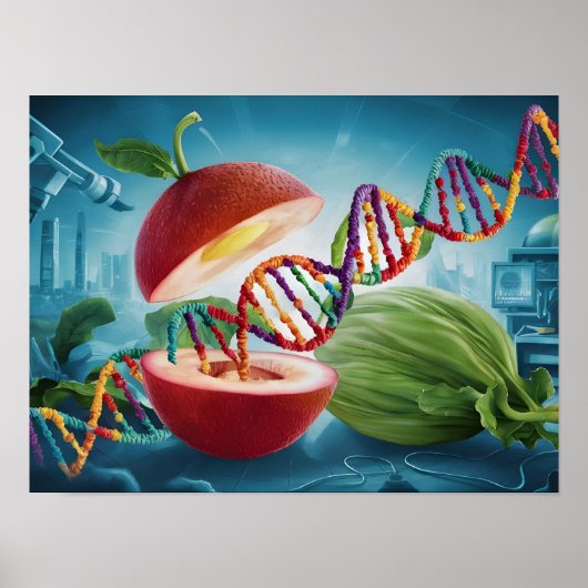 GGO-voeding en genetisch gemodificeerde gewassen Poster (Voorkant)