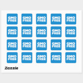 GGO-VRIJ (BLUE) VIERKANTE STICKER (Vel)