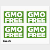 GGO-VRIJ (GROENEN) RECHTHOEKIGE STICKER (Vel)