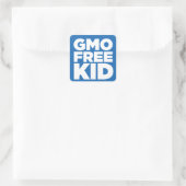 GGO-VRIJ KIND (BLAUW) VIERKANTE STICKER (Tas)