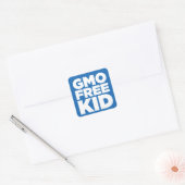 GGO-VRIJ KIND (BLAUW) VIERKANTE STICKER (Envelop)