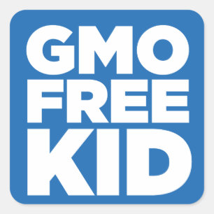 GGO-vrij KIND (BLUE) Vierkante Sticker