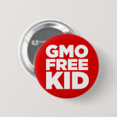 GGO-vrij KIND (RED) Ronde Button 5,7 Cm (Voorkant /achterkant)