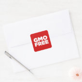 GGO-VRIJ (RED) VIERKANTE STICKER (Envelop)