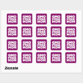 GGO-VRIJE MOEDER (PAARSE) VIERKANTE STICKER (Vel)