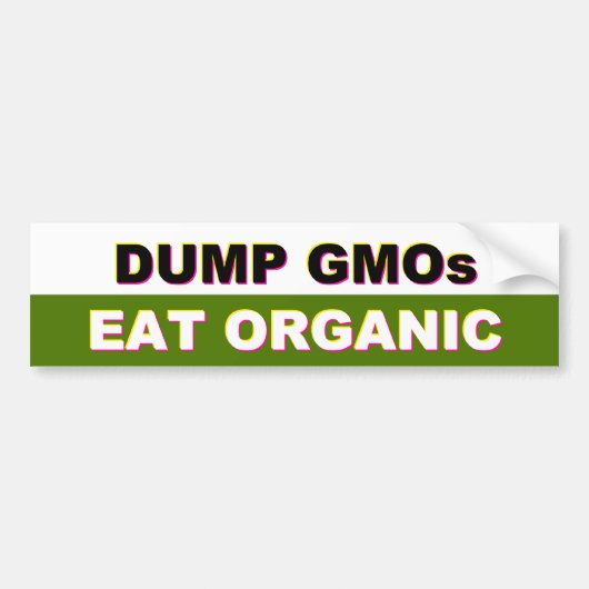 GGO's pomp - Eat Organic bumper sticker (Voorkant)