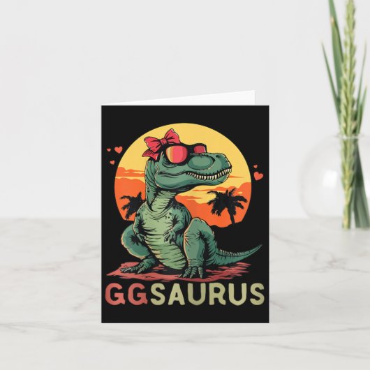 Ggsaurus Dino Dinosaur Gg-saurus T-rex Grappig Tre Kaart (Voorkant)