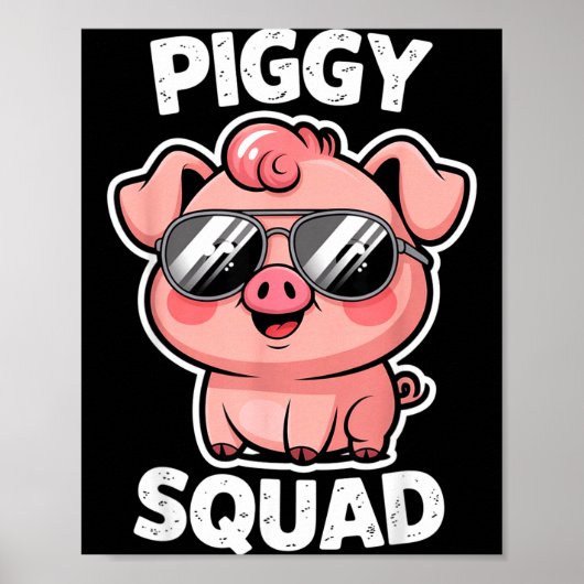 Ggy Squad G Draagt Zonnebril Als Dier Grappige Boe Poster (Voorkant)