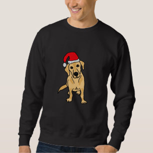 GH- Funny Yellow Labrador in Santa Hat Sweatshirt