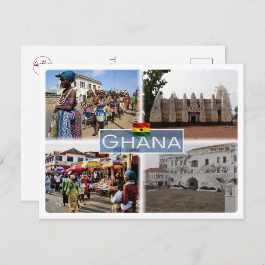 GH — Ghana Briefkaart (Voorkant / Achterkant)