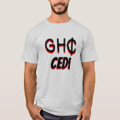 GH ₵ Ghanese cedi grijs T-shirt (Voorkant)