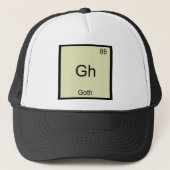 Gh - Gothic Funny Chemistry Element Symbol T-Shirt Trucker Pet (Voorkant)