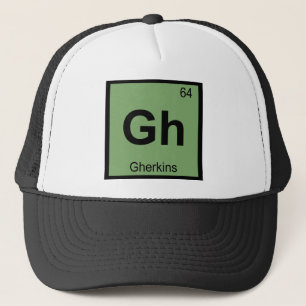 Gh - Periodieke tabelsymbool voor augurken Trucker Pet
