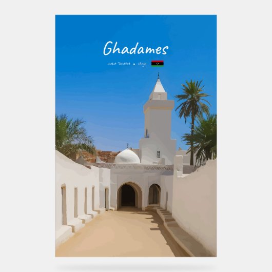 Ghadames, Libië - Witte Moskee Acryl Bord (Voorkant)