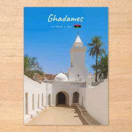 Ghadames, Libië - Witte Moskee Acryl Uitnodigingen
