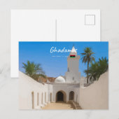 Ghadames, Libië - Witte Moskee Briefkaart (Voorkant / Achterkant)