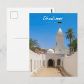 Ghadames, Libië - Witte Moskee Briefkaart (Voorkant / Achterkant)
