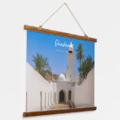 Ghadames, Libië - Witte Moskee Hangend Wandkleed (Gebogen)