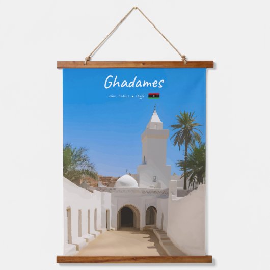 Ghadames, Libië - Witte Moskee Hangend Wandkleed (Voorkant)