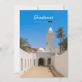 Ghadames, Libië - Witte Moskee Kaart