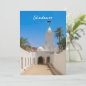 Ghadames, Libië - Witte Moskee Kaart (Staand voorkant)