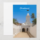 Ghadames, Libië - Witte Moskee Kaart (Voorkant / Achterkant)