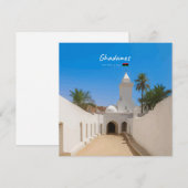 Ghadames, Libië - Witte Moskee Kaart (Voorkant / Achterkant)
