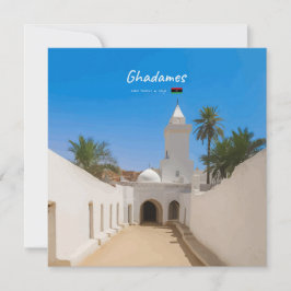 Ghadames, Libië - Witte Moskee Kaart