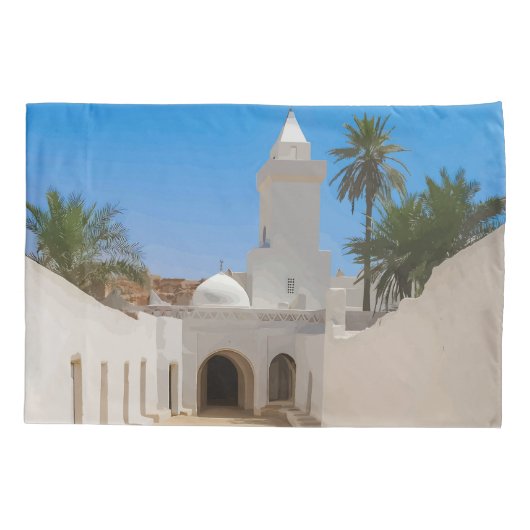 Ghadames, Libië - Witte Moskee Kussensloop (Achterkant-Links)