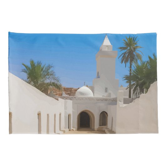 Ghadames, Libië - Witte Moskee Kussensloop (Achterkant-Rechts)