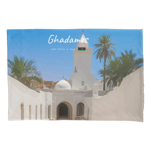 Ghadames, Libië - Witte Moskee Kussensloop (Voorkant-Links)