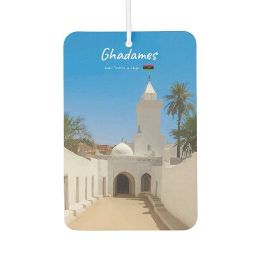 Ghadames, Libië - Witte Moskee Luchtverfrisser (Voorkant)