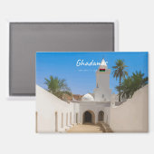 Ghadames, Libië - Witte Moskee Magneet (Voorkant / Achterkant)