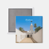 Ghadames, Libië - Witte Moskee Magneet (Voorkant / Achterkant)