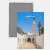 Ghadames, Libië - Witte Moskee Plat Magneet (Voorkant / Achterkant)