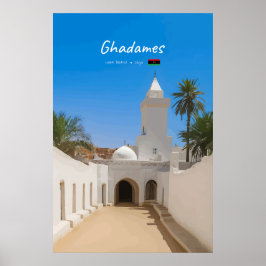Ghadames, Libië - Witte Moskee Poster