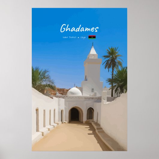 Ghadames, Libië - Witte Moskee Poster (Voorkant)