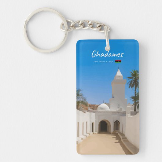 Ghadames, Libië - Witte Moskee Slim Sleutelhanger (Voorkant)