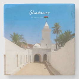 Ghadames, Libië - Witte Moskee Stenen Onderzetter