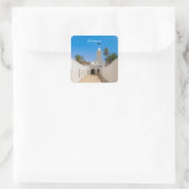 Ghadames, Libië - Witte Moskee Vierkante Sticker (Tas)